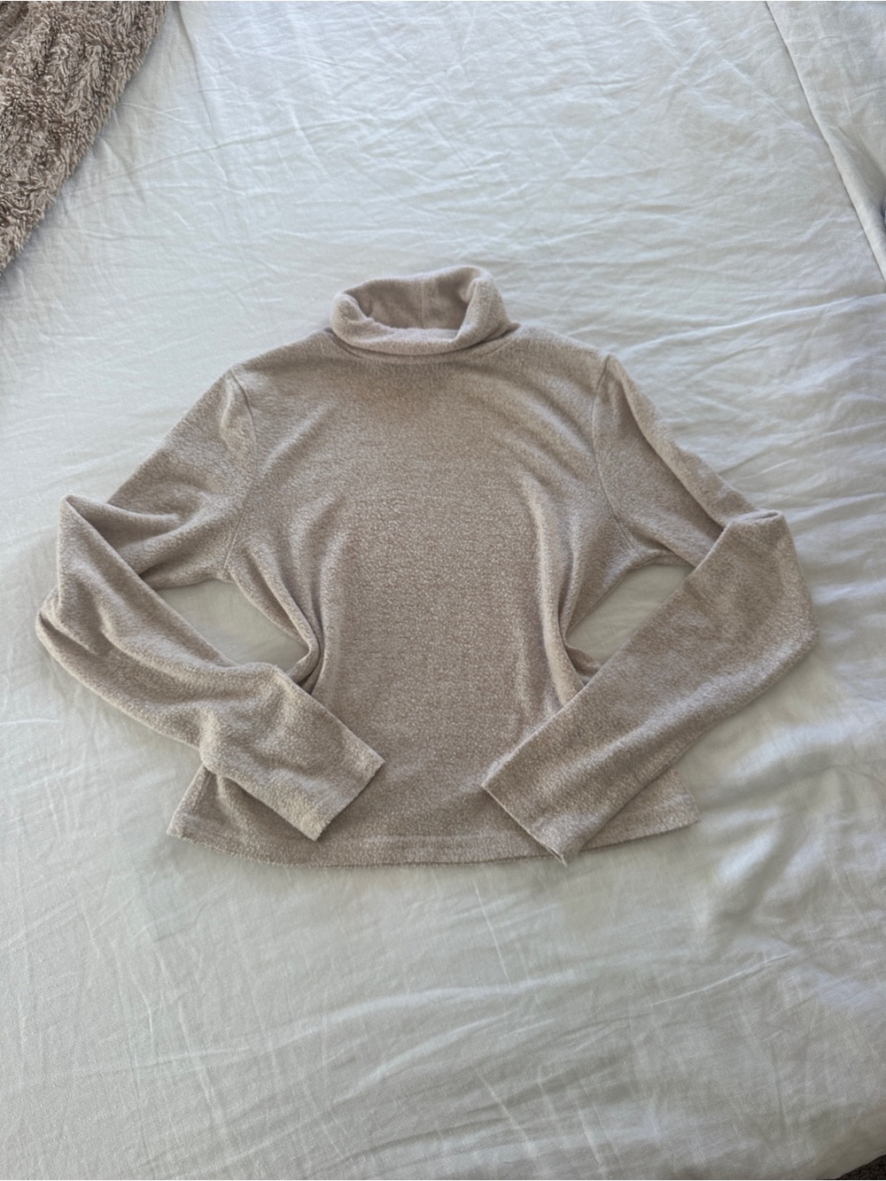 Zara - Cozy Neutral Turtleneck Sweater - Cream